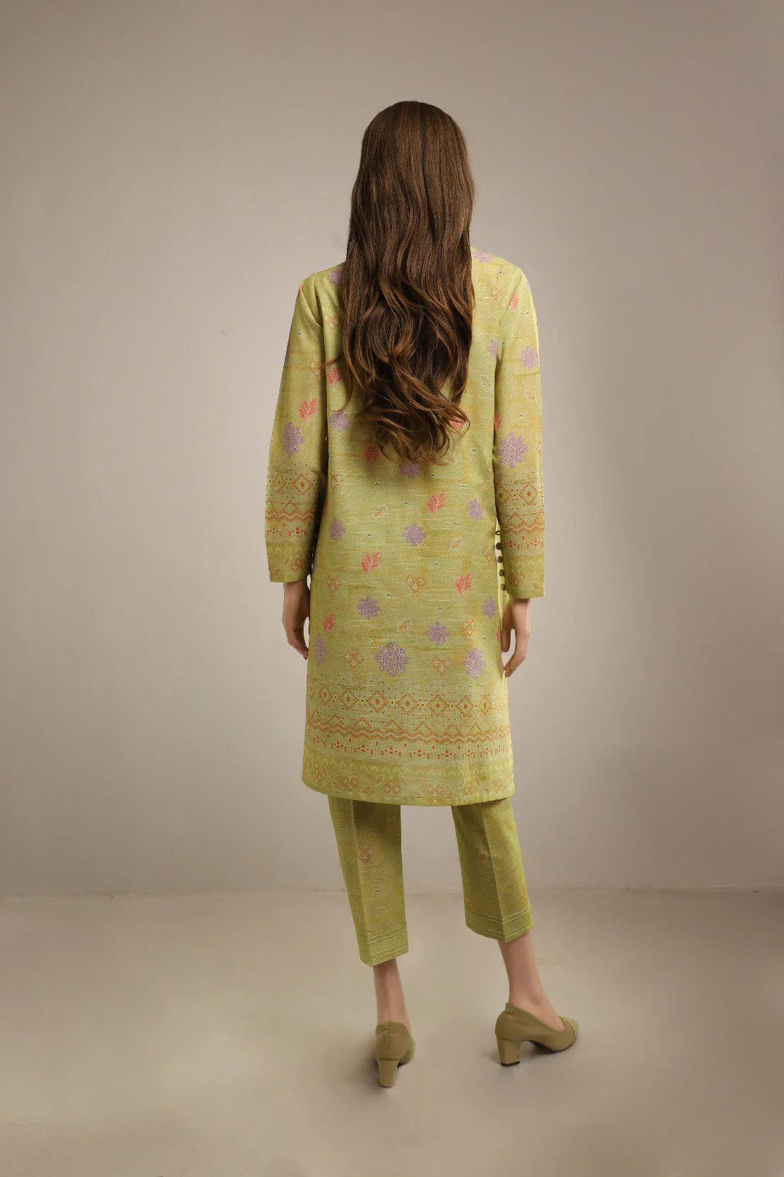 Unstitched Printed Khaddar Viscose Shirt - Image 3