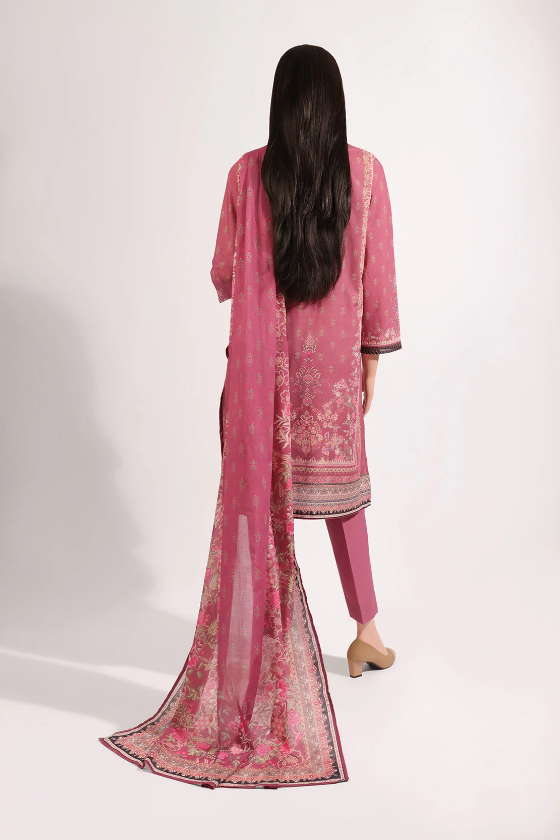 Unstitched Printed Lawn 2 Piece (Shirt/Dupatta) - Image 2
