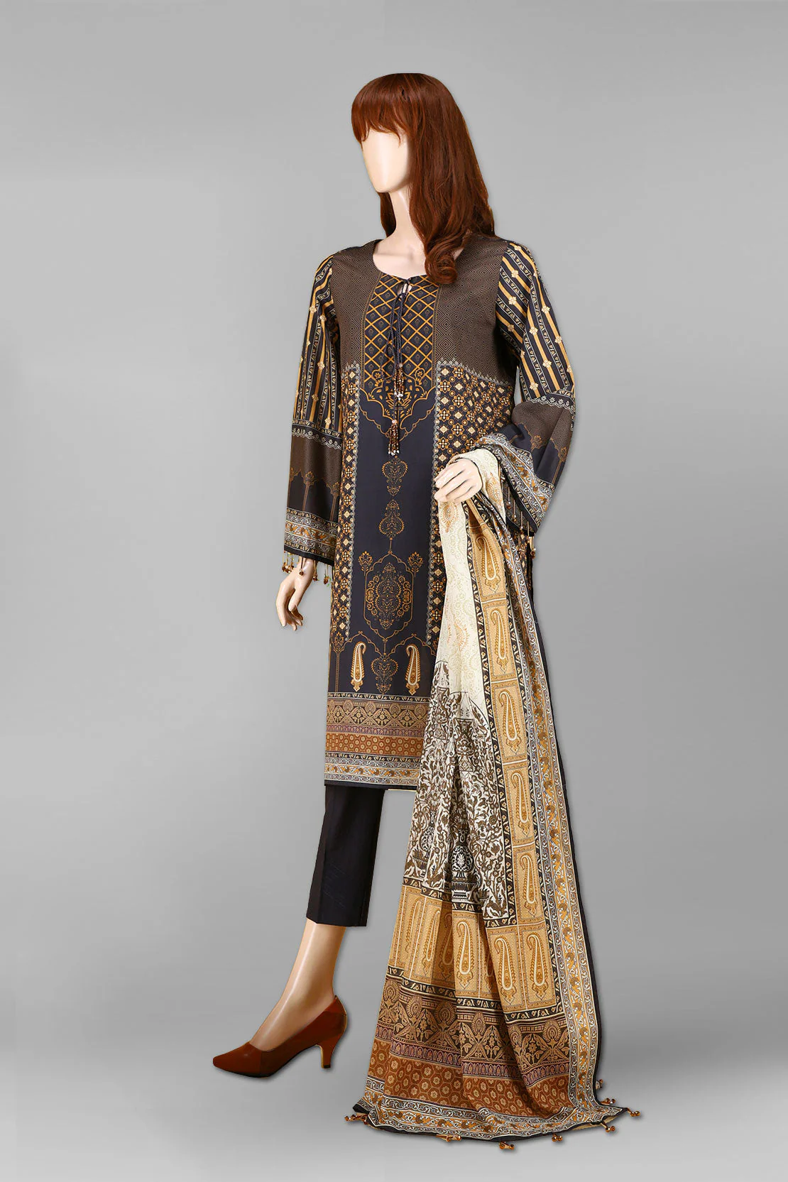 Unstitched Printed Lawn 2 Piece (Shirt/Dupatta) - Image 2