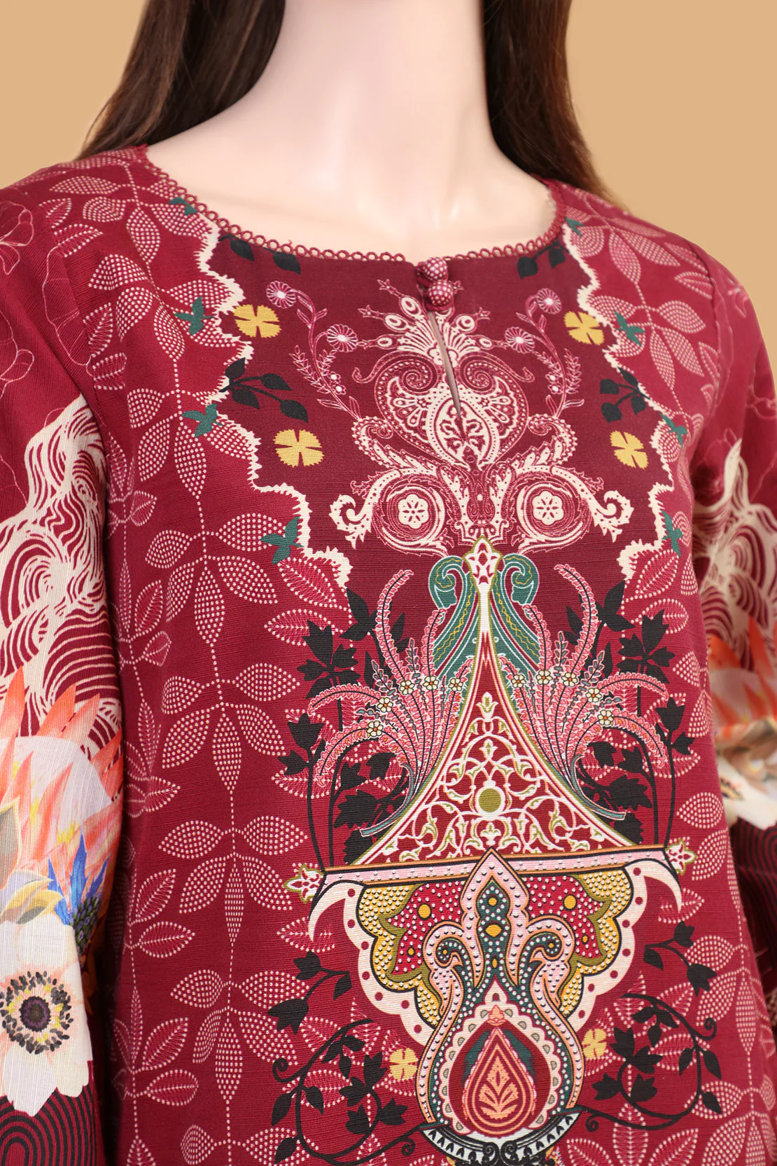 Unstitched Printed Lawn 2 Piece (Shirt/Dupatta) - Image 3