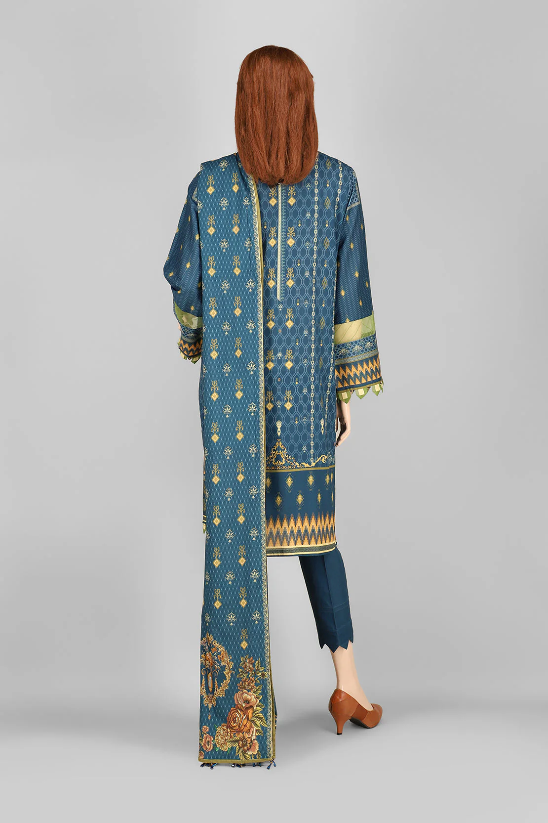 Unstitched Printed Lawn 2 Piece (Shirt/Dupatta) - Image 3