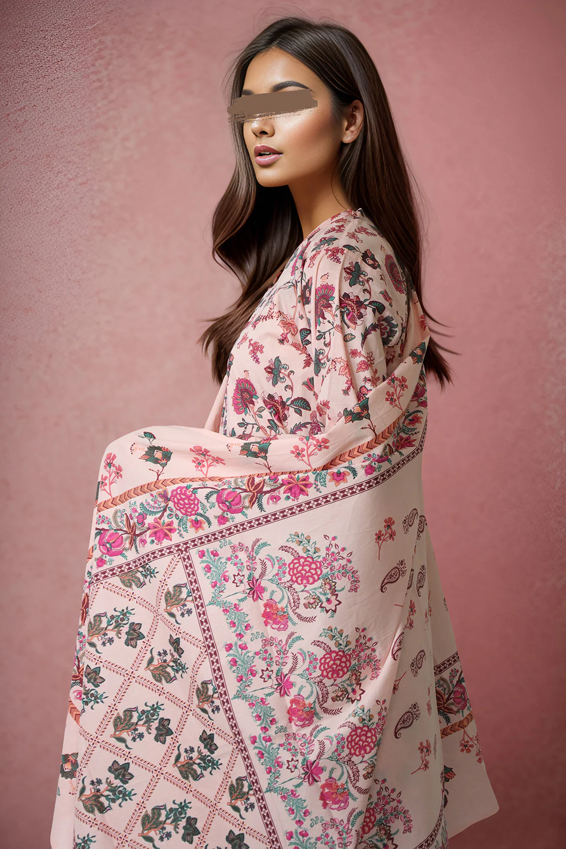 Unstitched Printed Lawn 2 Piece (Shirt/Dupatta) - Image 6