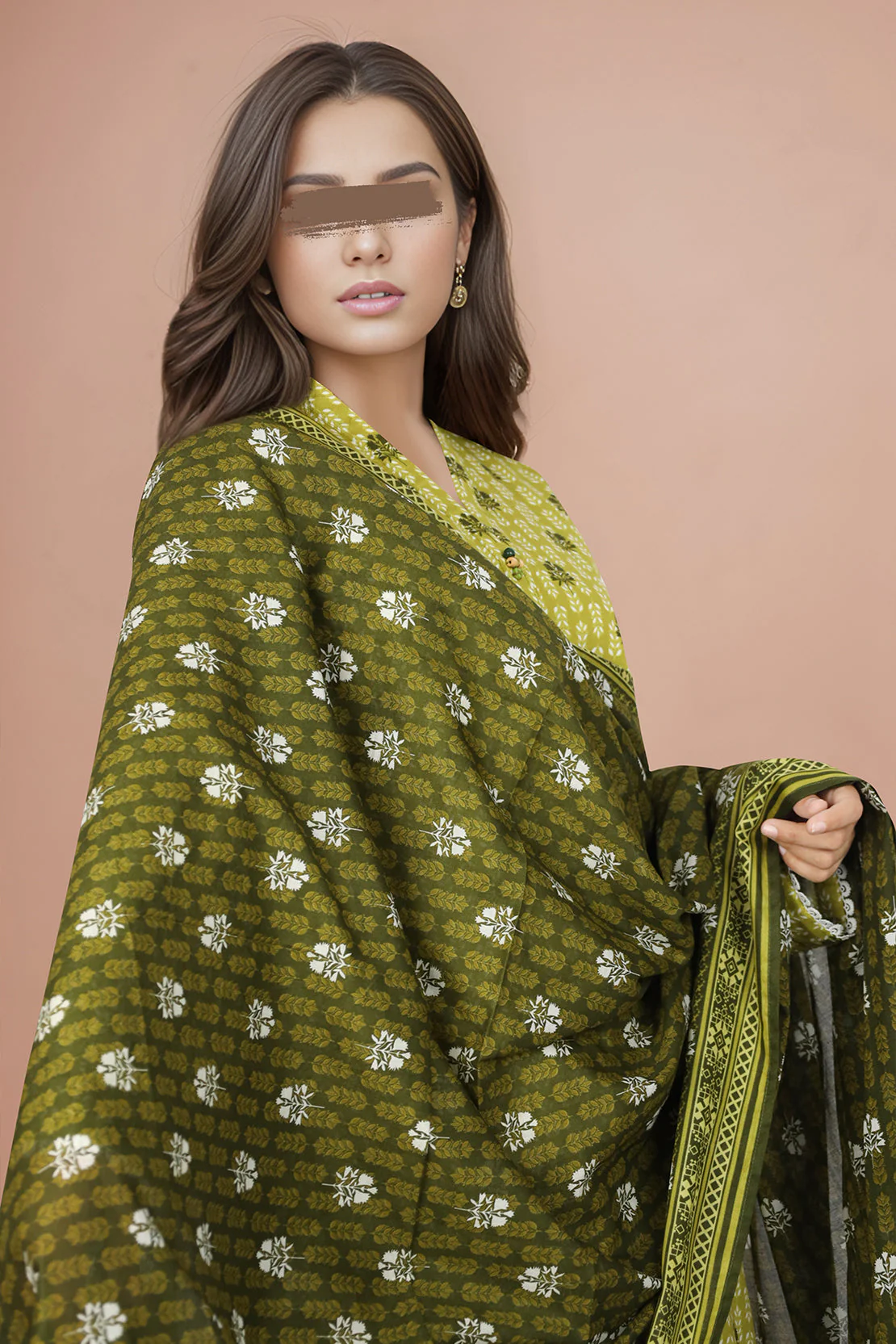 Unstitched Printed Lawn 2 Piece (Shirt/Dupatta) - Image 3
