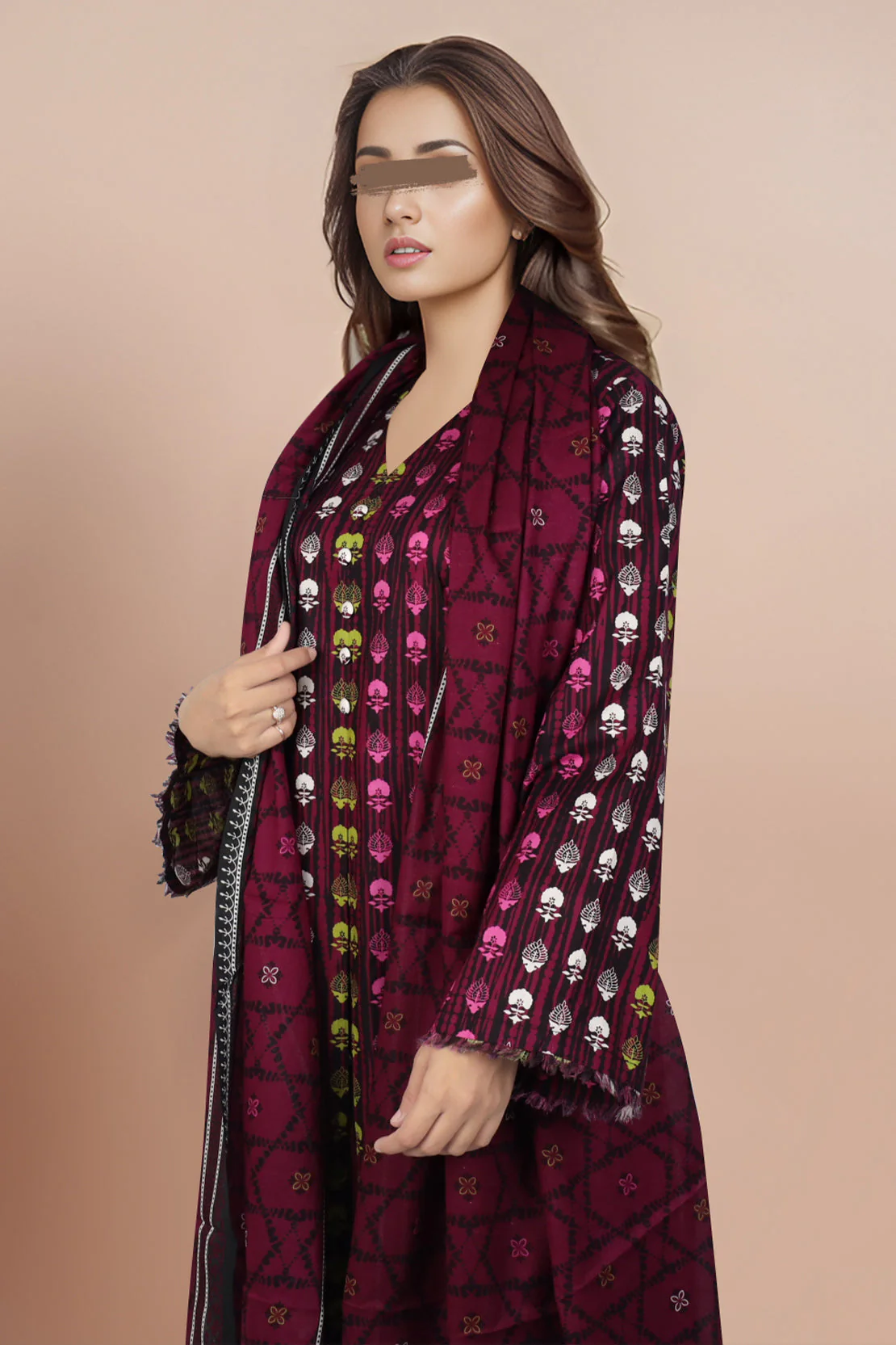 Unstitched Printed Lawn 2 Piece (Shirt/Dupatta) - Image 3