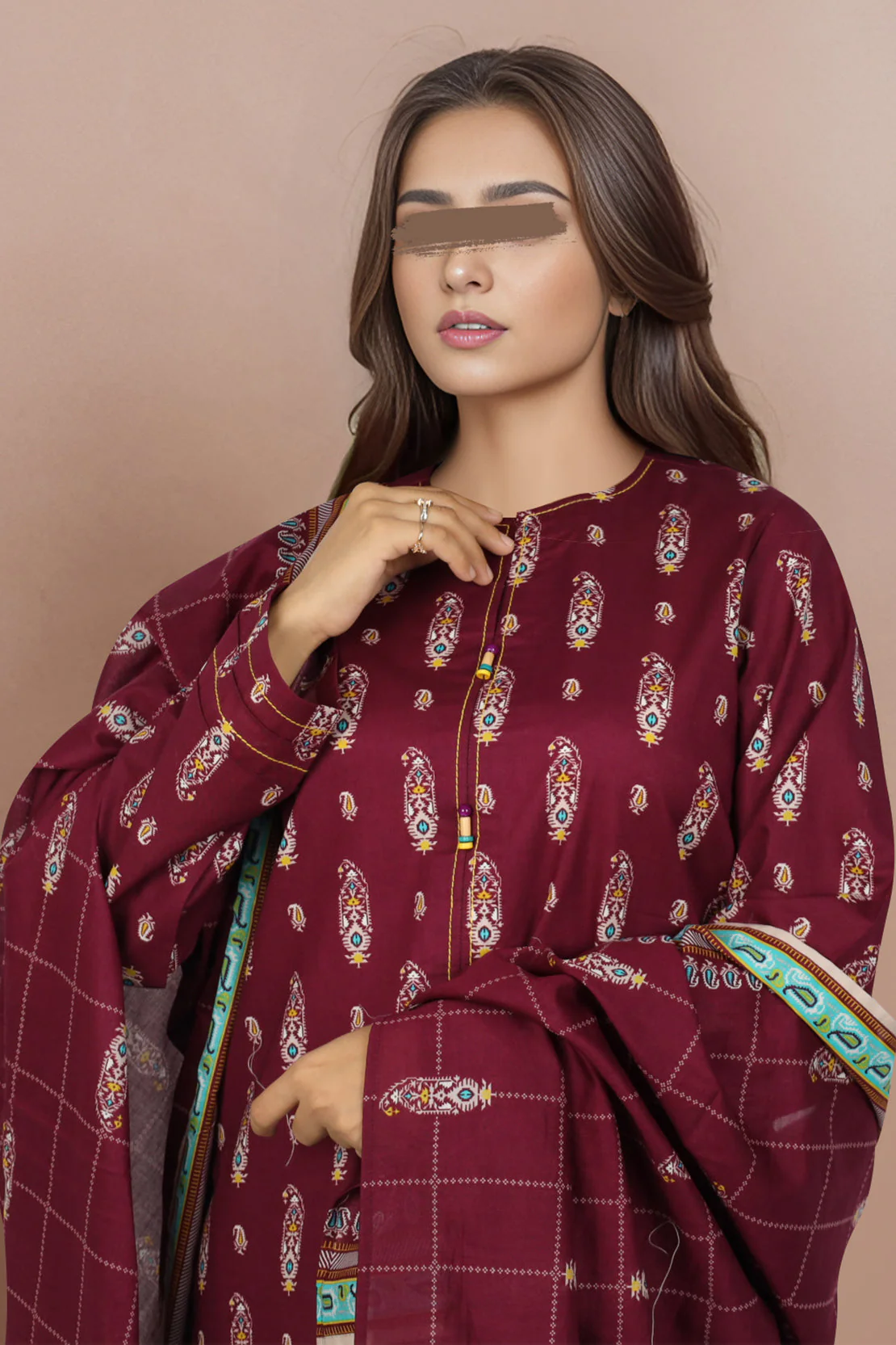Unstitched Printed Lawn 2 Piece (Shirt/Dupatta) - Image 2
