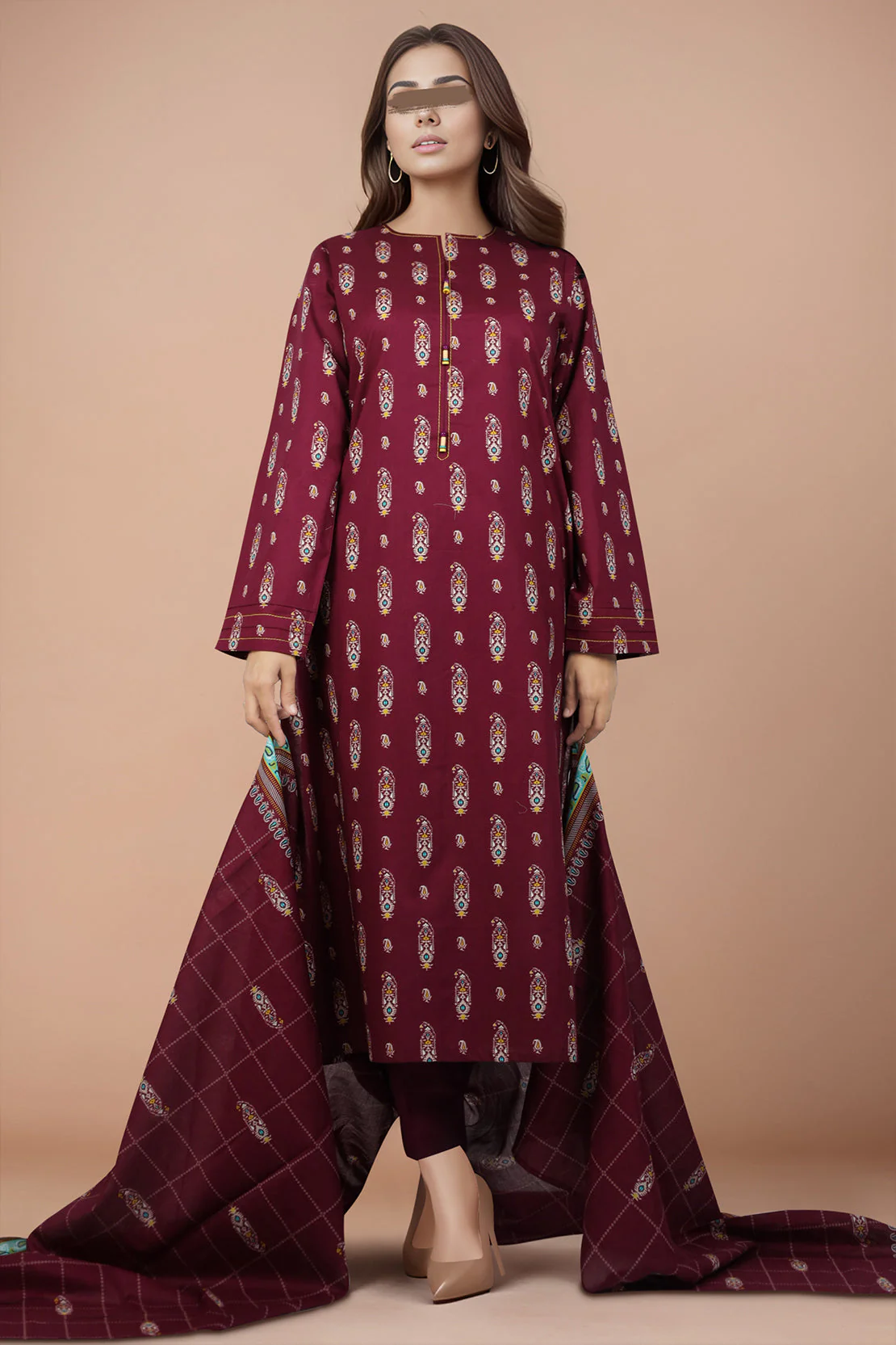 Unstitched Printed Lawn 2 Piece (Shirt/Dupatta) - Image 3