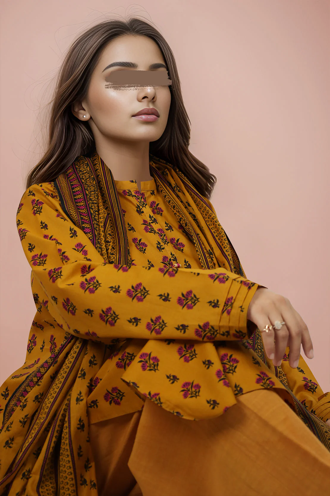Unstitched Printed Lawn 2 Piece (Shirt/Dupatta) - Image 3