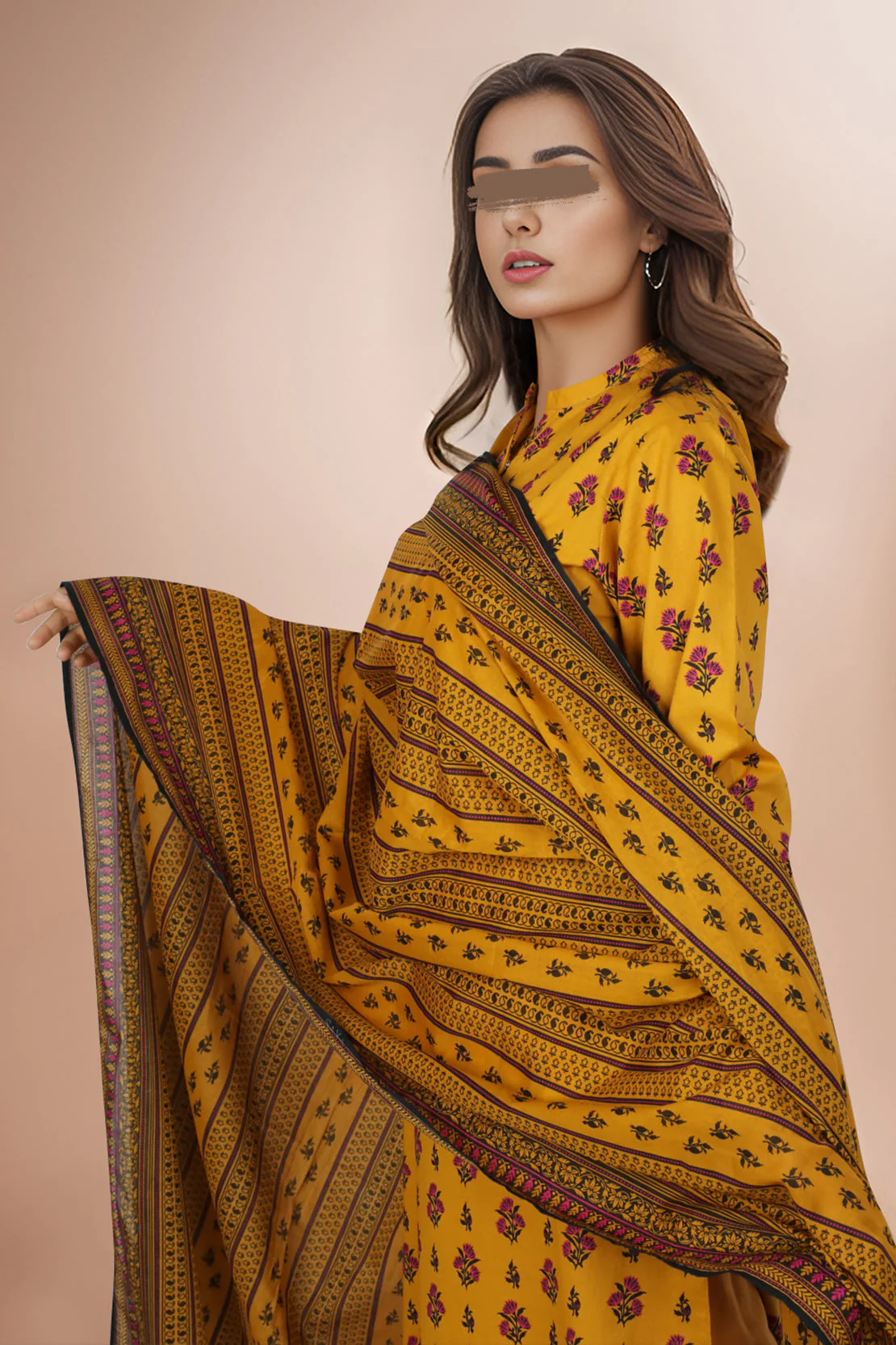 Unstitched Printed Lawn 2 Piece (Shirt/Dupatta) - Image 4