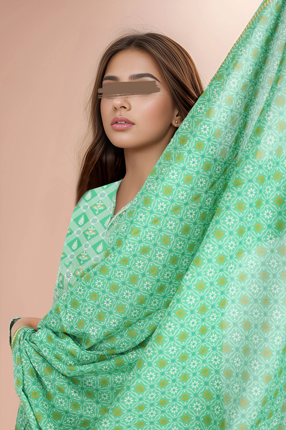 Unstitched Printed Lawn 2 Piece (Shirt/Dupatta) - Image 6
