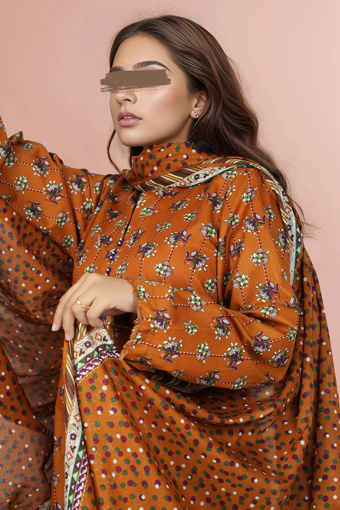 Unstitched Printed Lawn 2 Piece (Shirt/Dupatta) - Image 4
