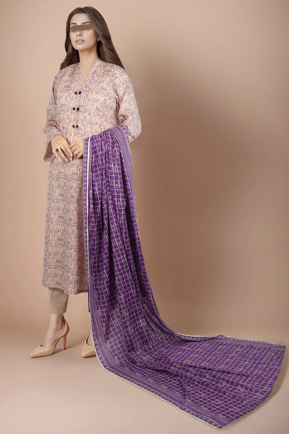 Unstitched Printed Lawn 2 Piece (Shirt/Dupatta) - Image 2