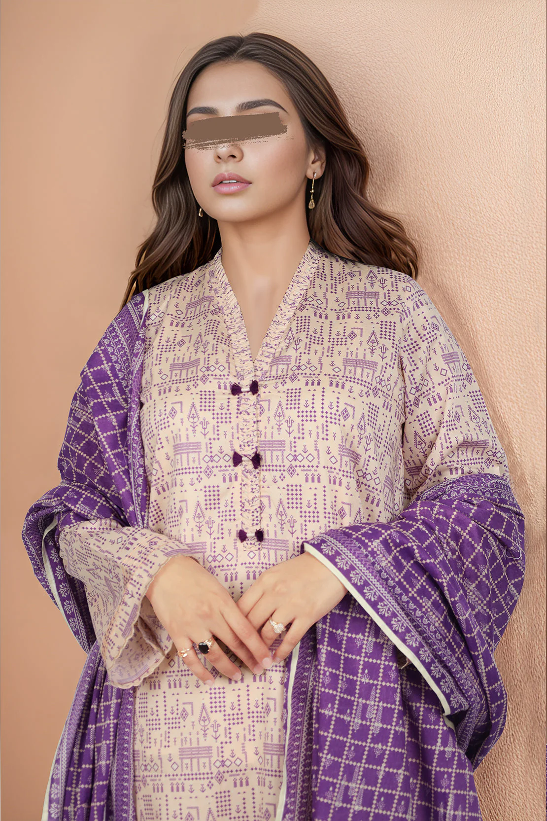 Unstitched Printed Lawn 2 Piece (Shirt/Dupatta) - Image 4