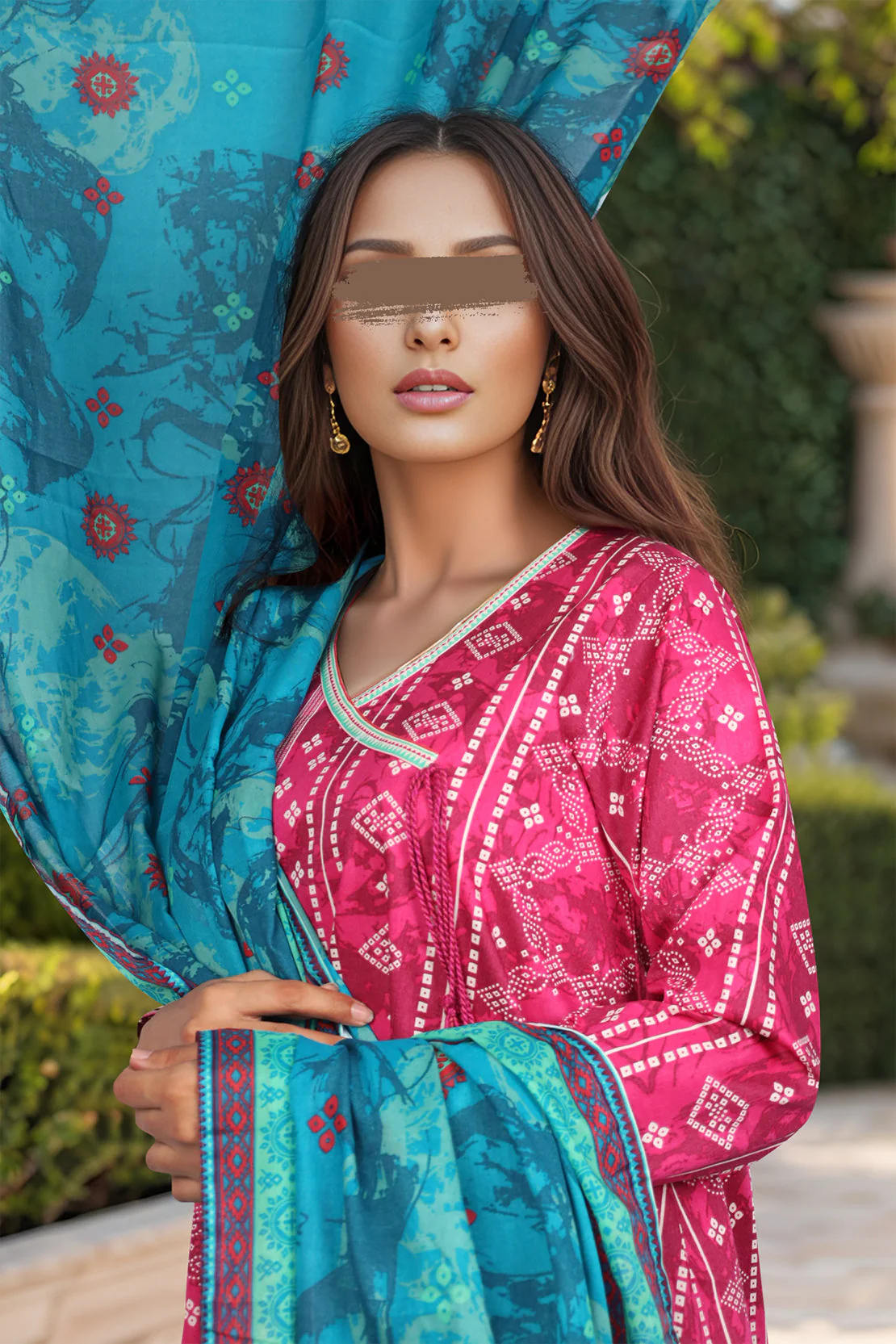 Unstitched Printed Lawn 2 Piece (Shirt/Dupatta) - Image 2