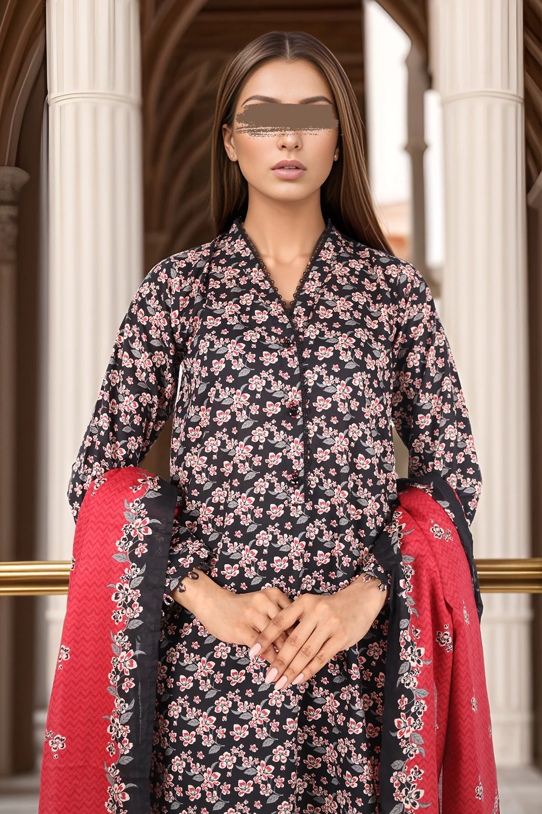 Unstitched Printed Lawn 2 Piece (Shirt/Dupatta) - Image 3