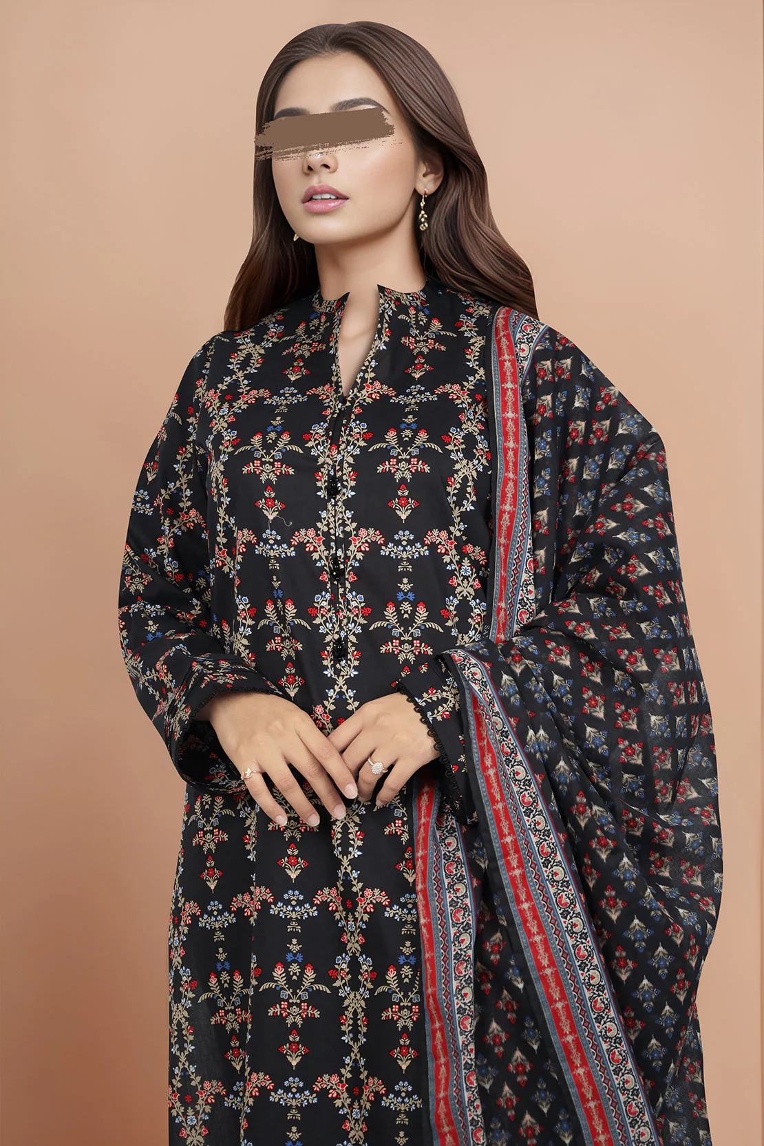 Unstitched Printed Lawn 2 Piece (Shirt/Dupatta) - Image 2