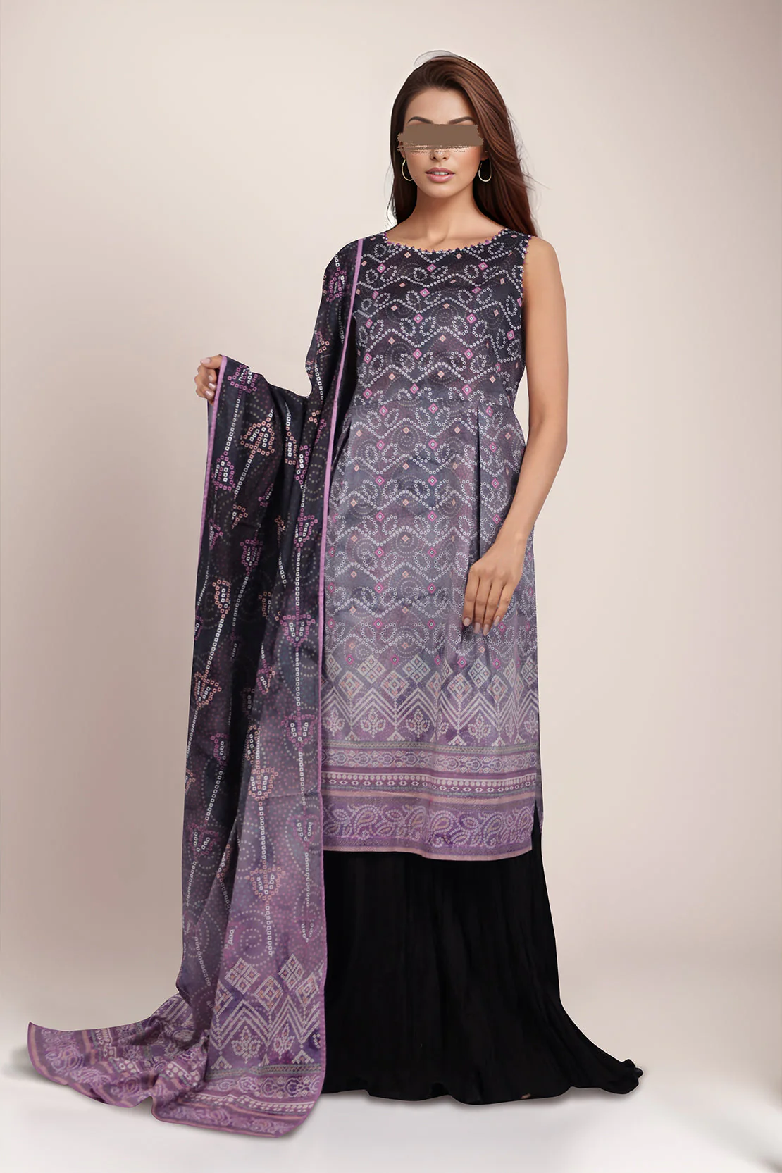 Unstitched Printed Lawn 2 Piece (Shirt/Dupatta)