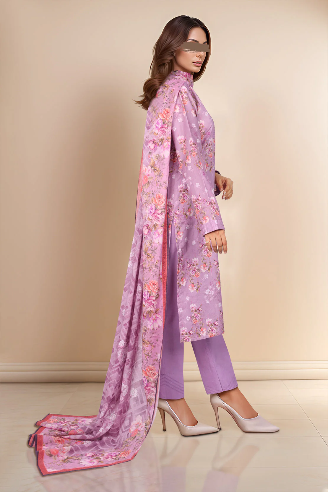 Unstitched Printed Lawn 2 Piece (Shirt/Dupatta) - Image 3