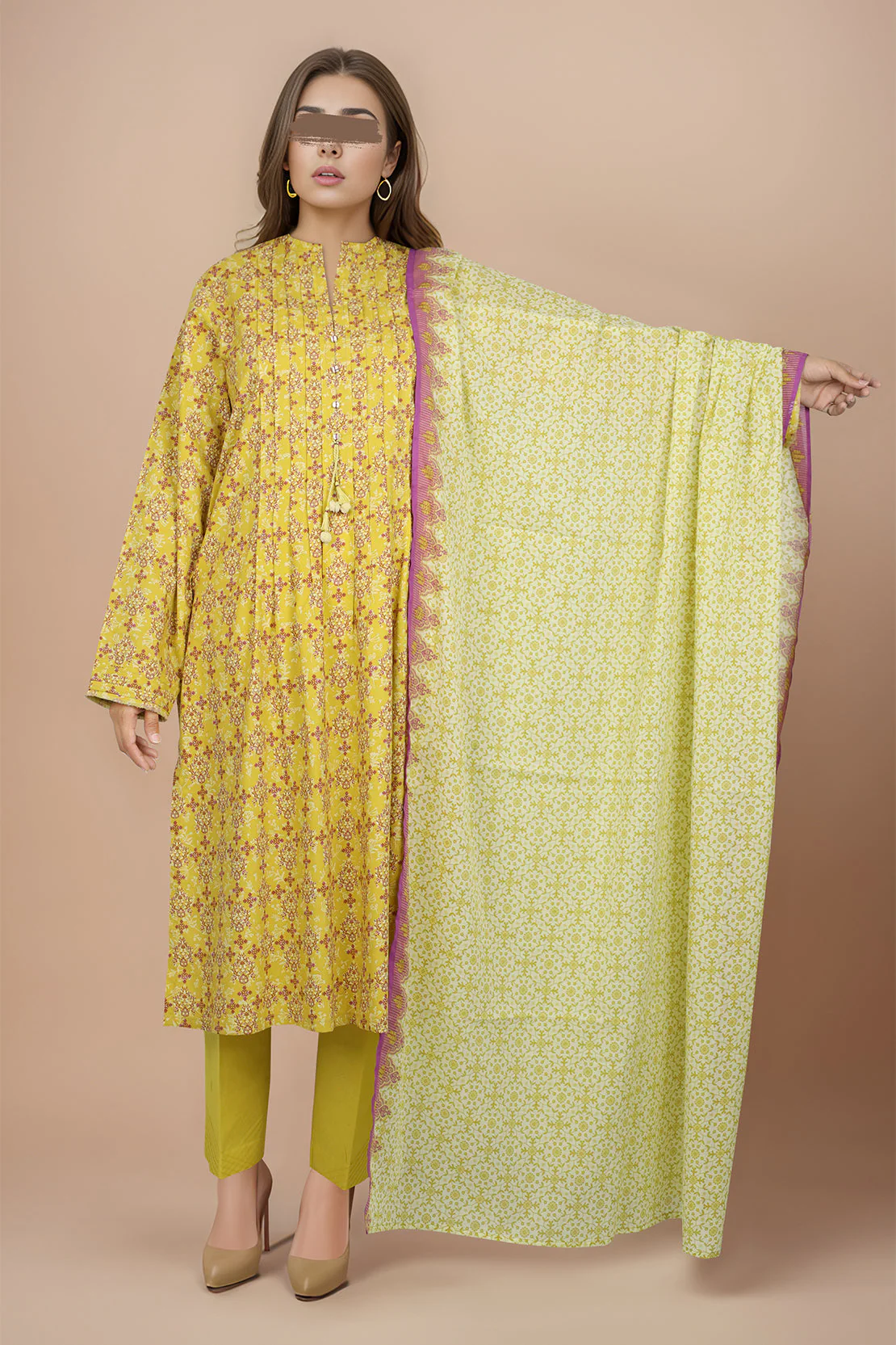 Unstitched Printed Lawn 2 Piece (Shirt/Dupatta)