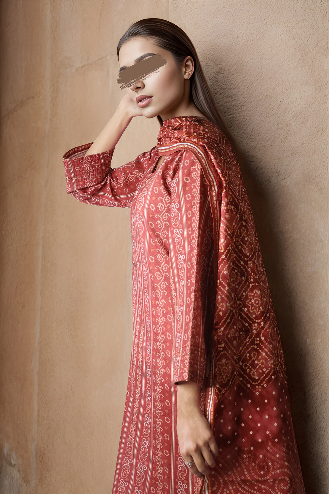 Unstitched Printed Lawn 2 Piece (Shirt/Dupatta) - Image 2