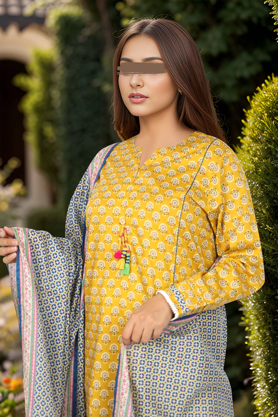 Unstitched Printed Lawn 2 Piece (Shirt/Dupatta) - Image 3