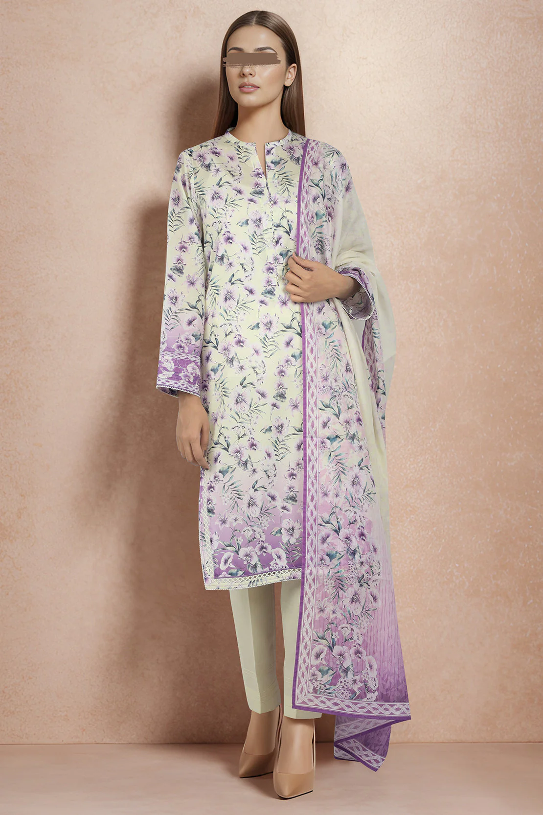 Unstitched Printed Lawn 2 Piece (Shirt/Dupatta) - Image 2