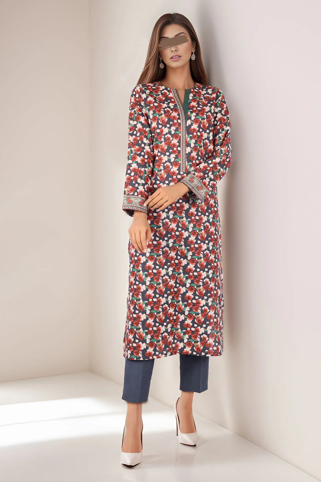 Unstitched Printed Lawn 2 Piece (Shirt/Dupatta) - Image 2
