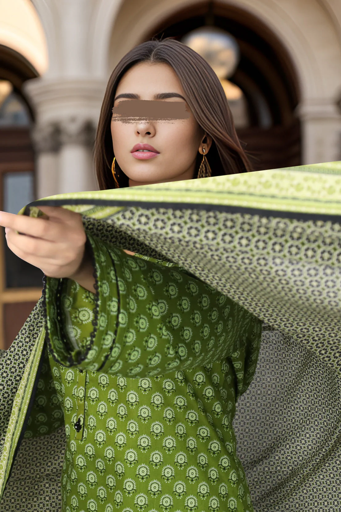 Unstitched Printed Lawn 2 Piece (Shirt/Dupatta) - Image 4