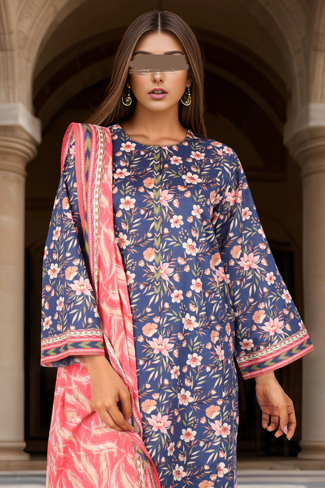 Unstitched Printed Lawn 2 Piece (Shirt/Dupatta) - Image 3