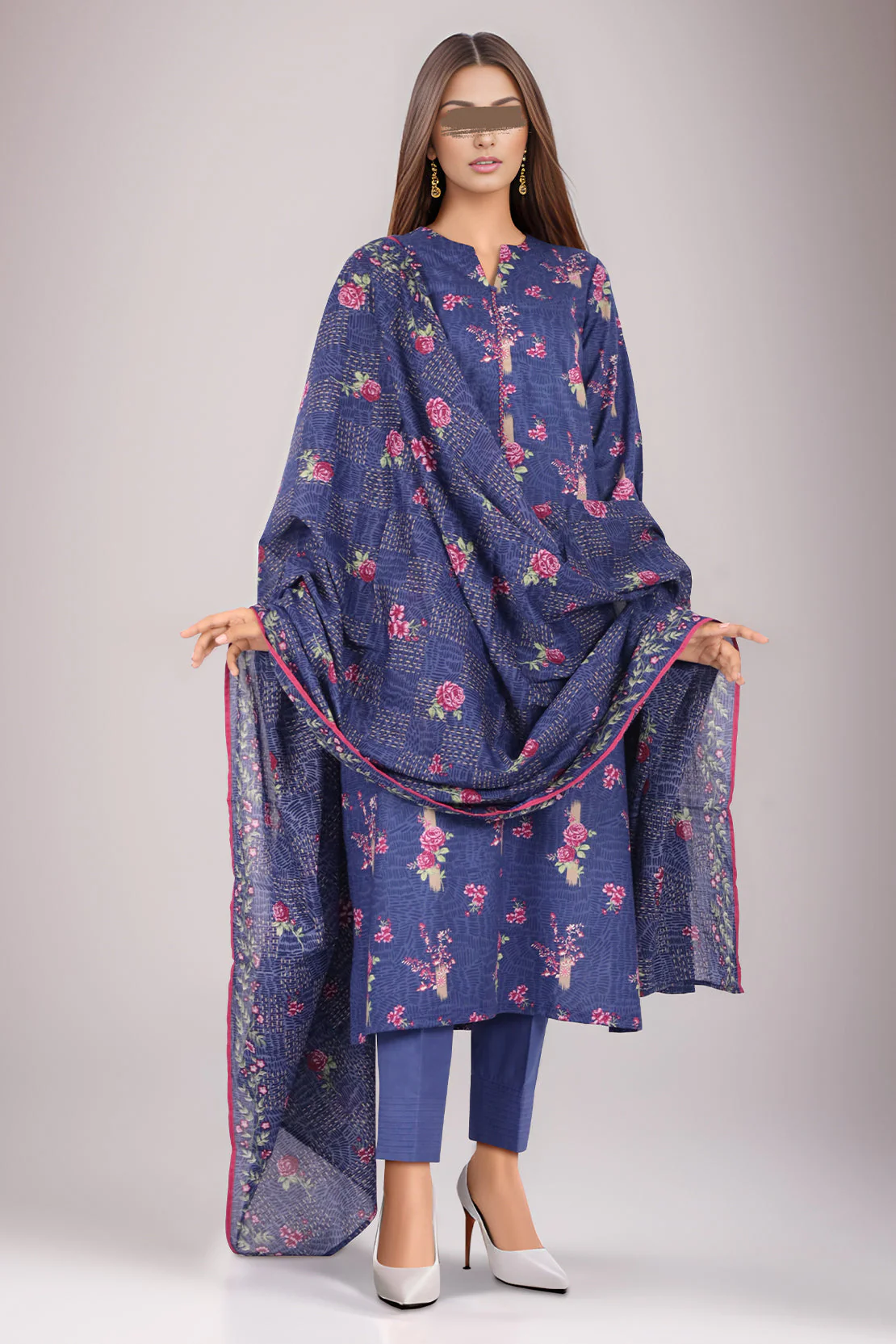 Unstitched Printed Lawn 2 Piece (Shirt/Dupatta) - Image 2