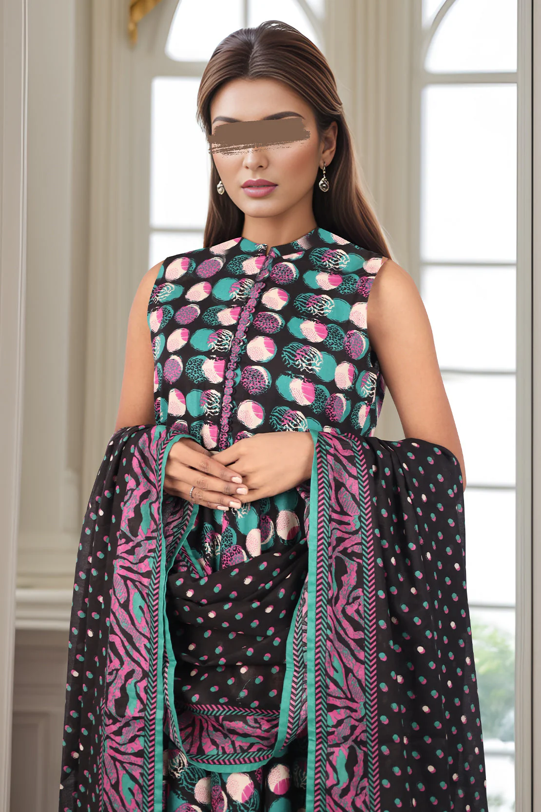 Unstitched Printed Lawn 2 Piece (Shirt/Dupatta) - Image 3