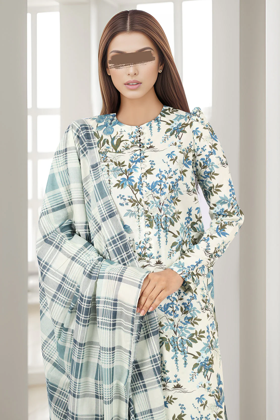 Unstitched Printed Lawn 2 Piece (Shirt/Dupatta) - Image 3