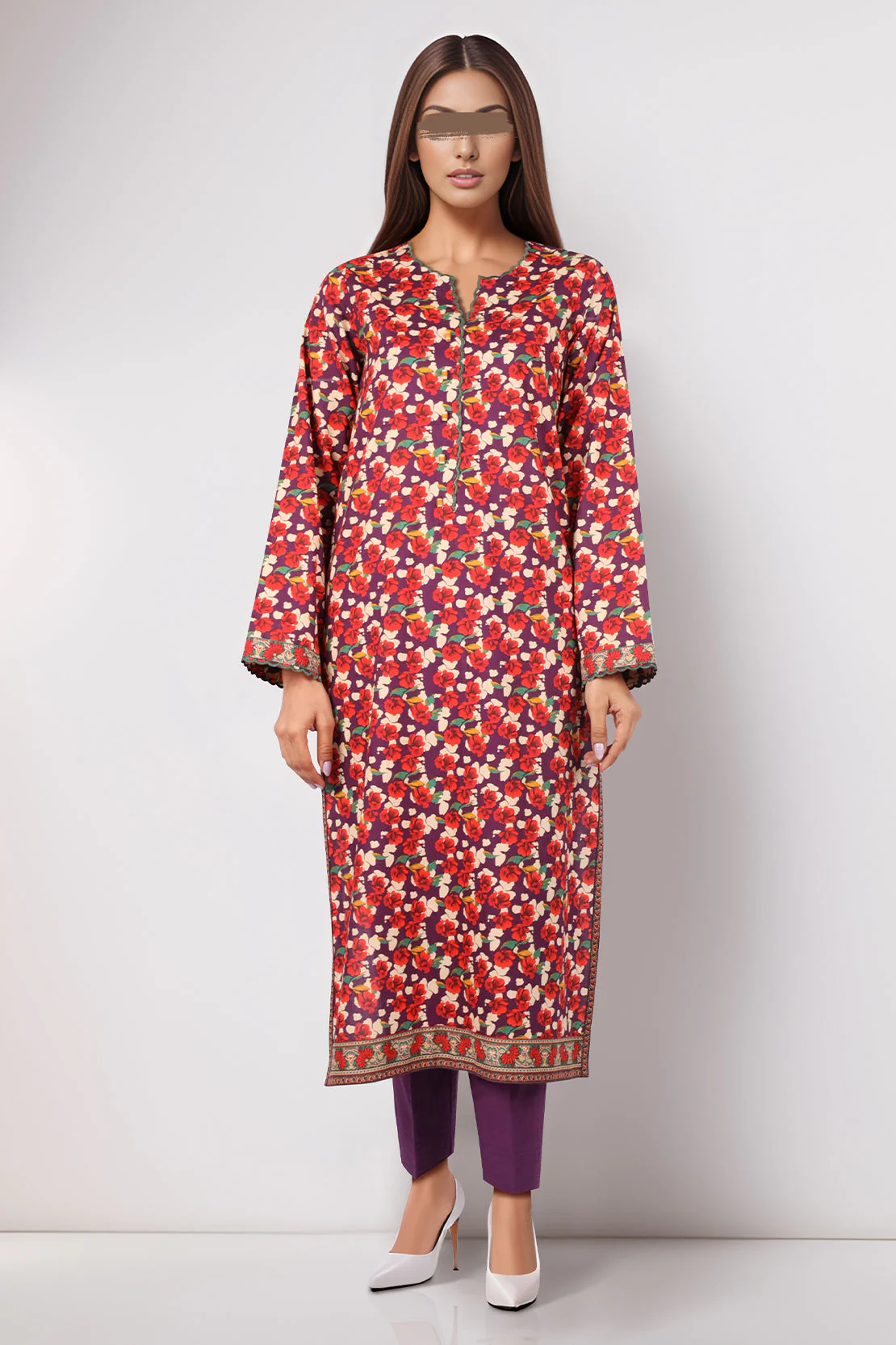 Unstitched Printed Lawn 2 Piece (Shirt/Dupatta) - Image 2