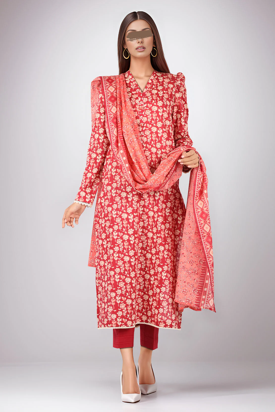 Unstitched Printed Lawn 2 Piece (Shirt/Dupatta) - Image 2