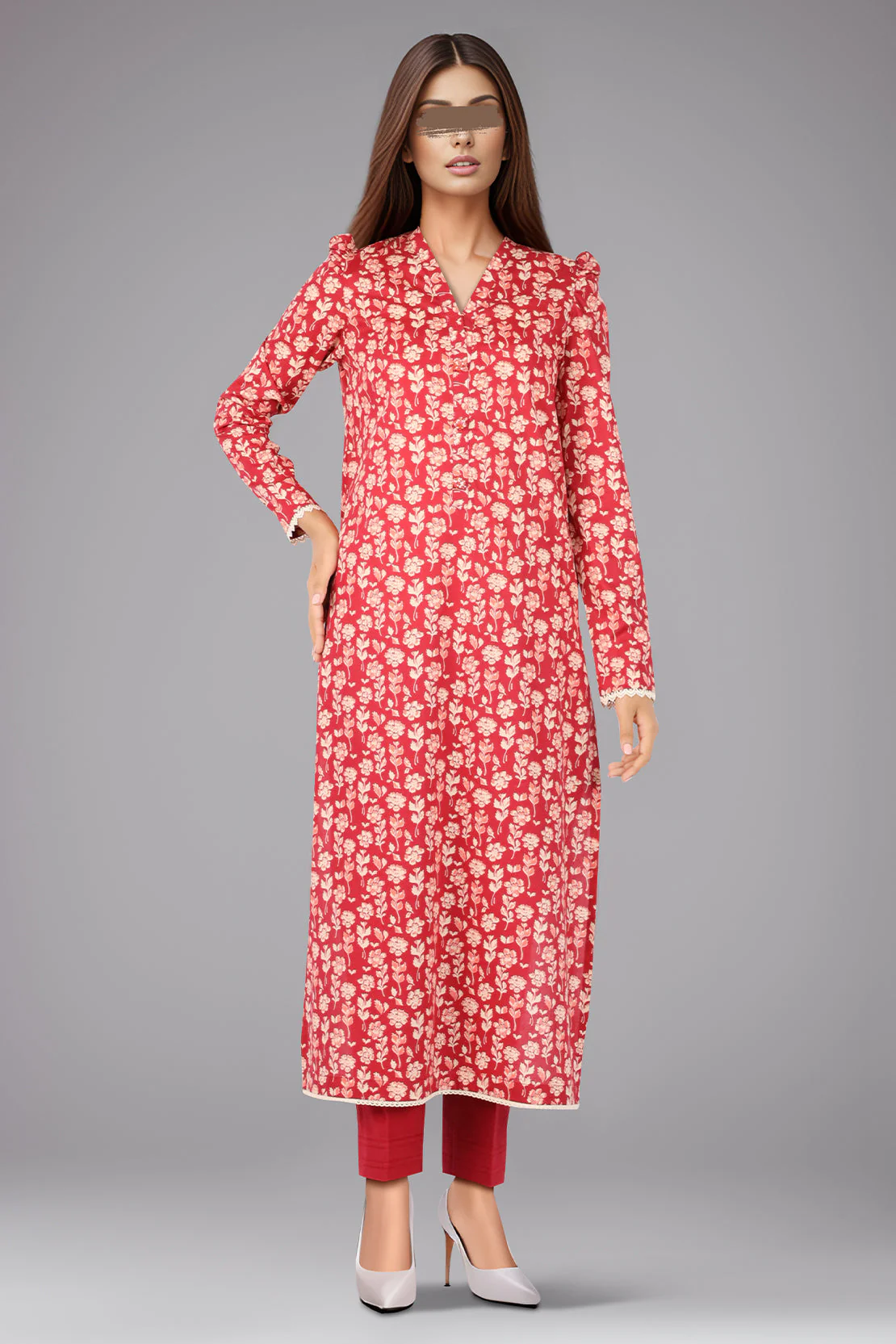 Unstitched Printed Lawn 2 Piece (Shirt/Dupatta) - Image 4