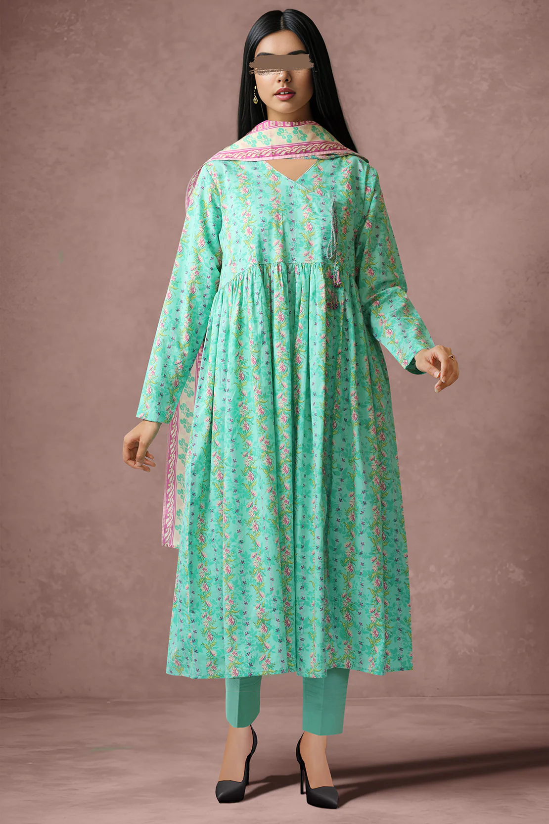 Unstitched Printed Lawn 2 Piece (Shirt/Dupatta) - Image 3