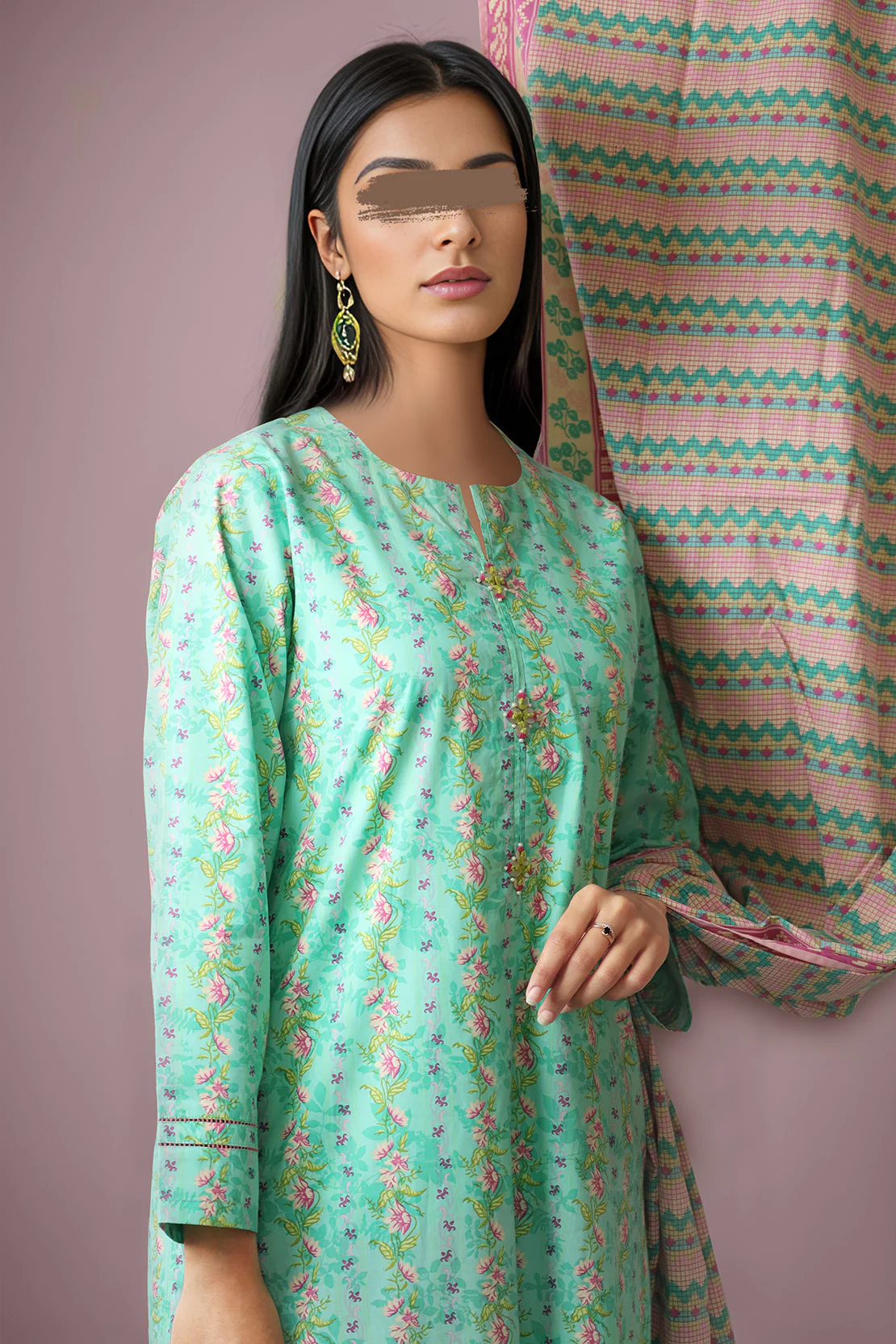 Unstitched Printed Lawn 2 Piece (Shirt/Dupatta) - Image 4