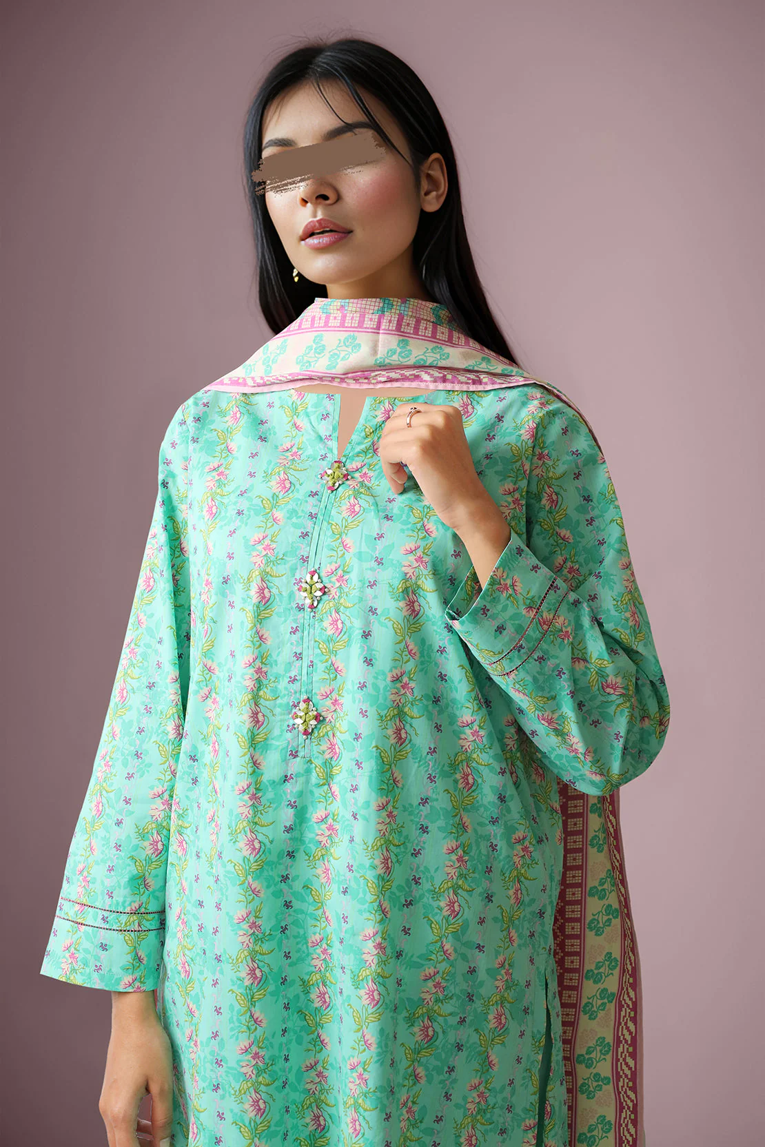 Unstitched Printed Lawn 2 Piece (Shirt/Dupatta) - Image 5