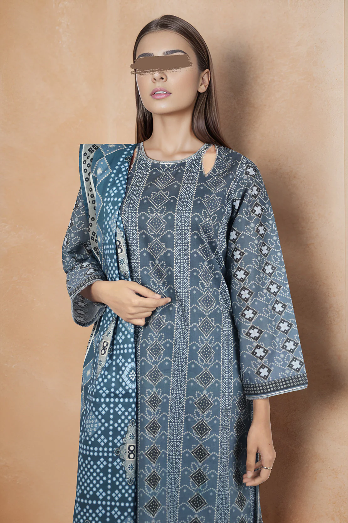 Unstitched Printed Lawn 2 Piece (Shirt/Dupatta) - Image 4