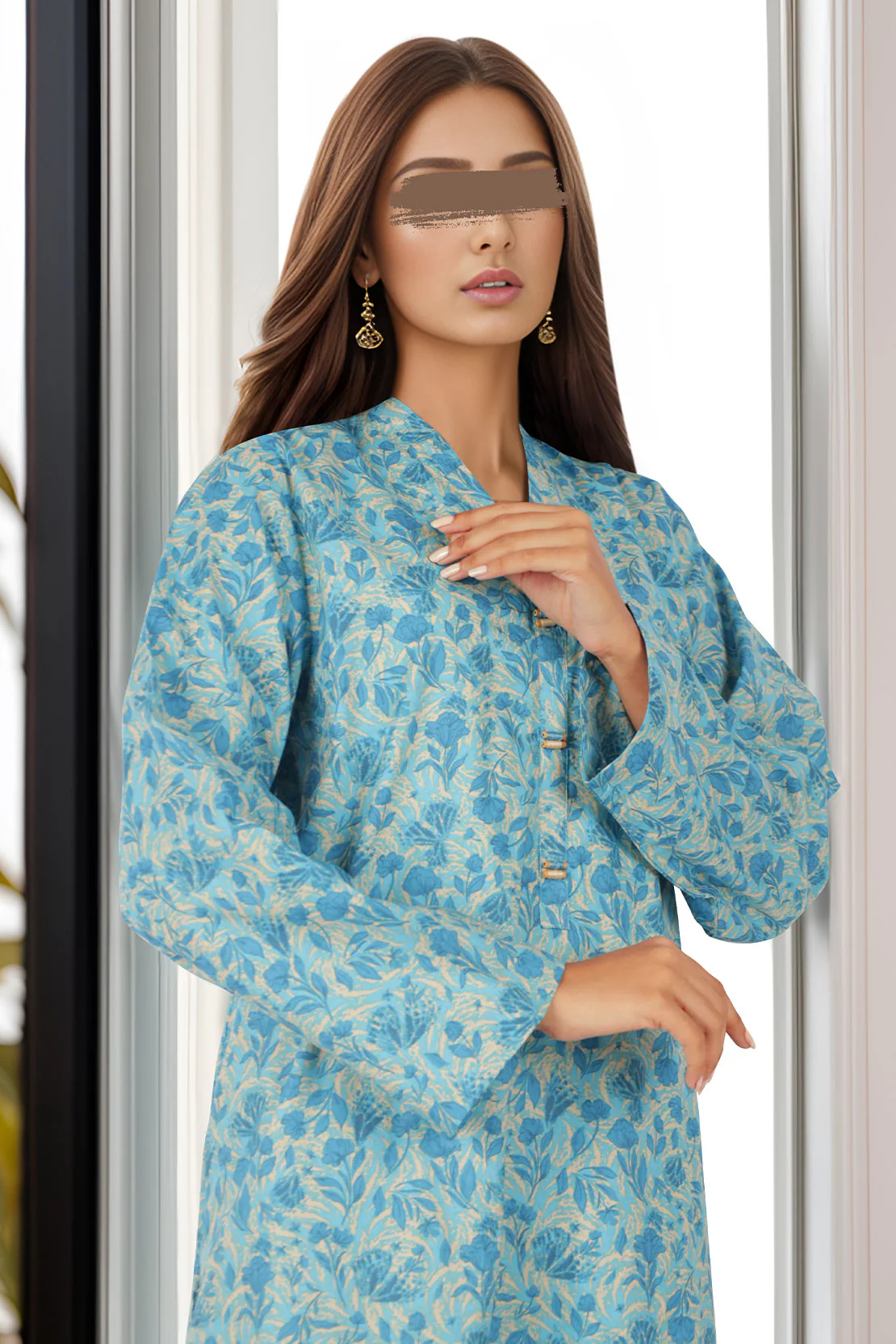 Printed Lawn Stitched 2 Piece (Shirt/Trouser) - Image 4