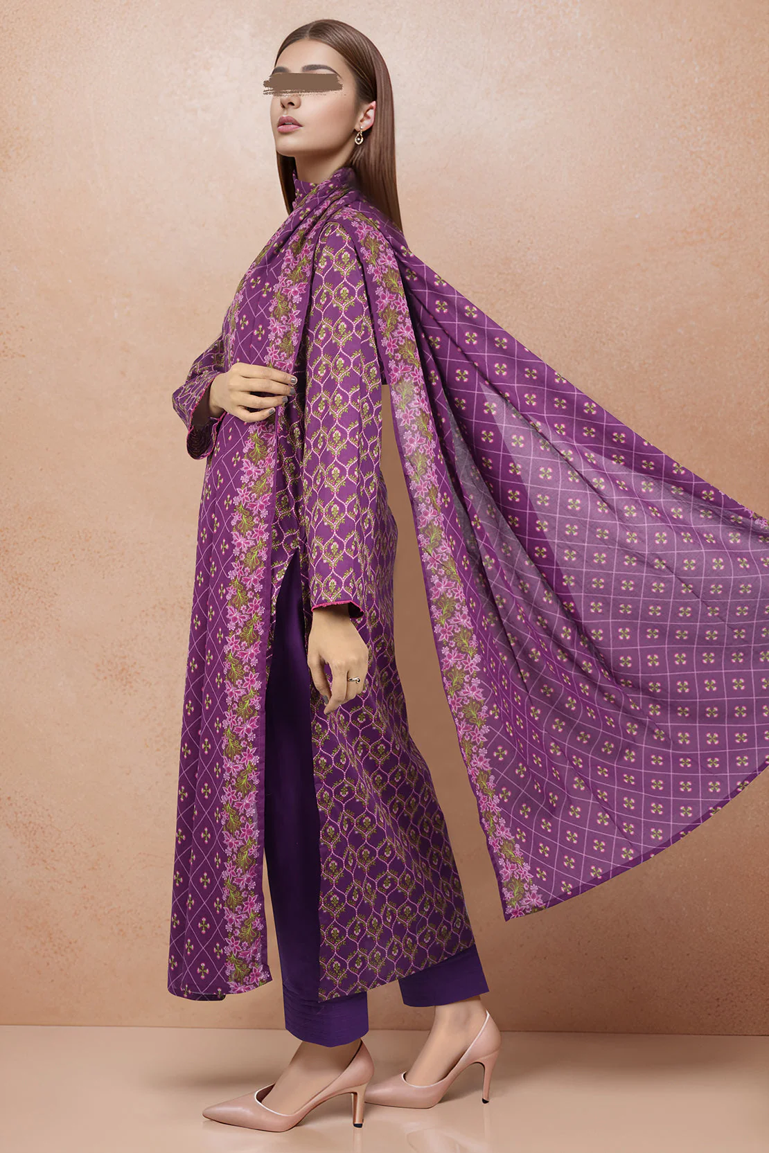Unstitched Printed Lawn 2 Piece (Shirt/Dupatta) - Image 4