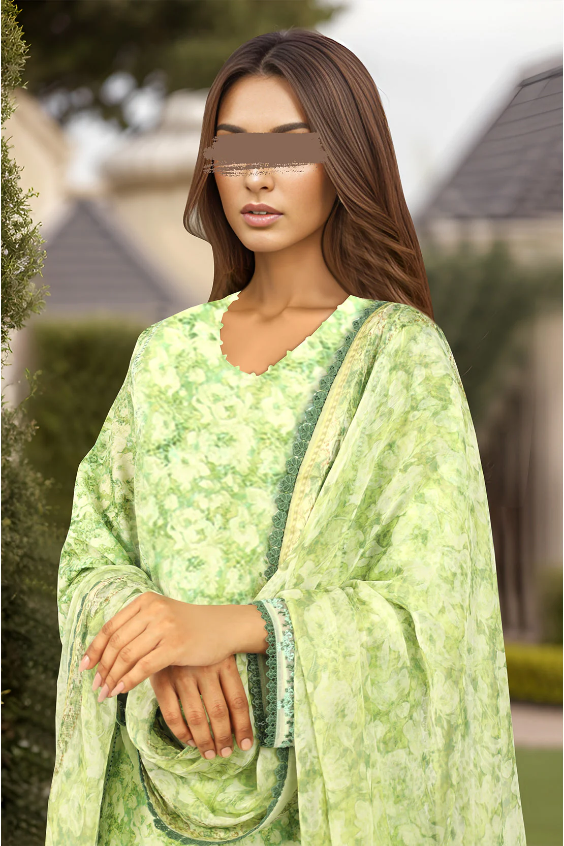Unstitched Printed Lawn 2 Piece (Shirt/Dupatta) - Image 3