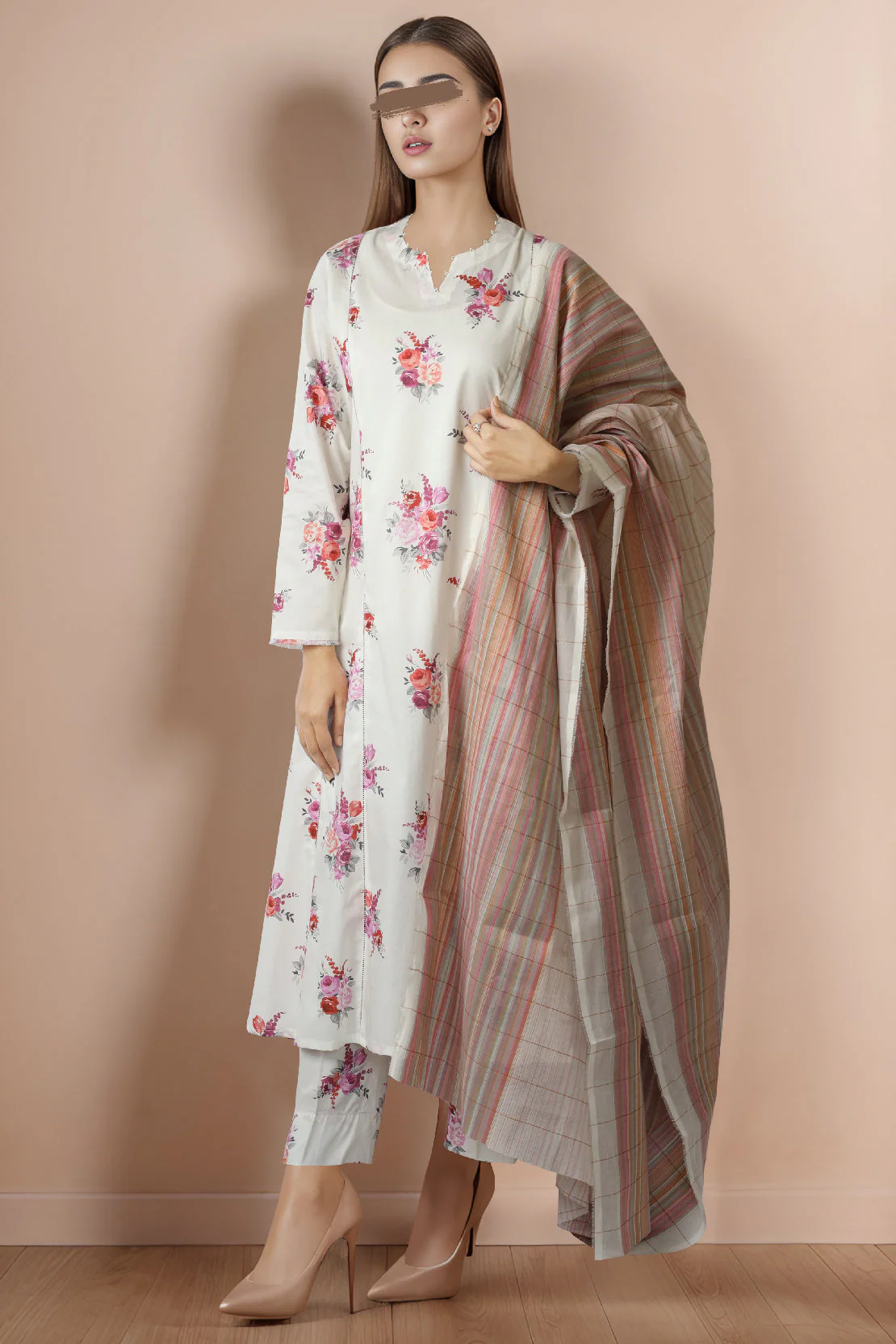 Unstitched Printed Lawn 2 Piece (Shirt/Dupatta)