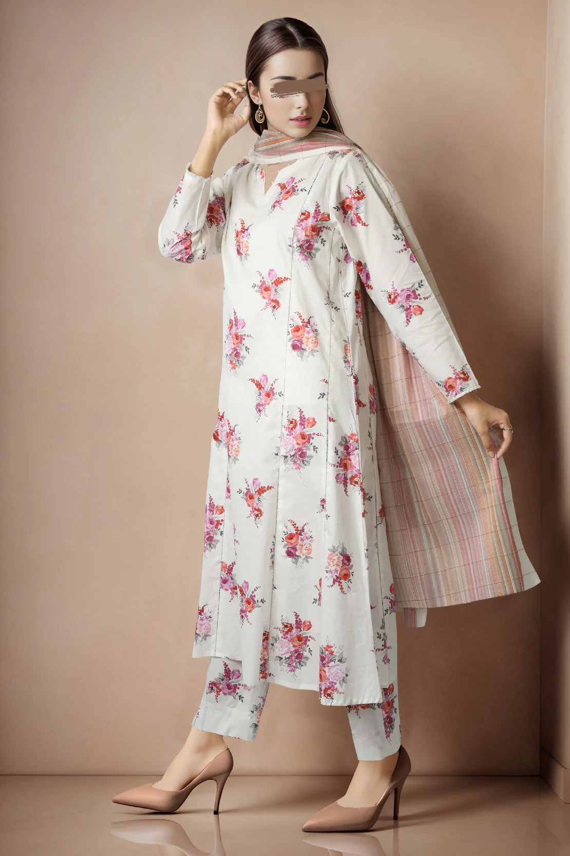 Unstitched Printed Lawn 2 Piece (Shirt/Dupatta) - Image 2