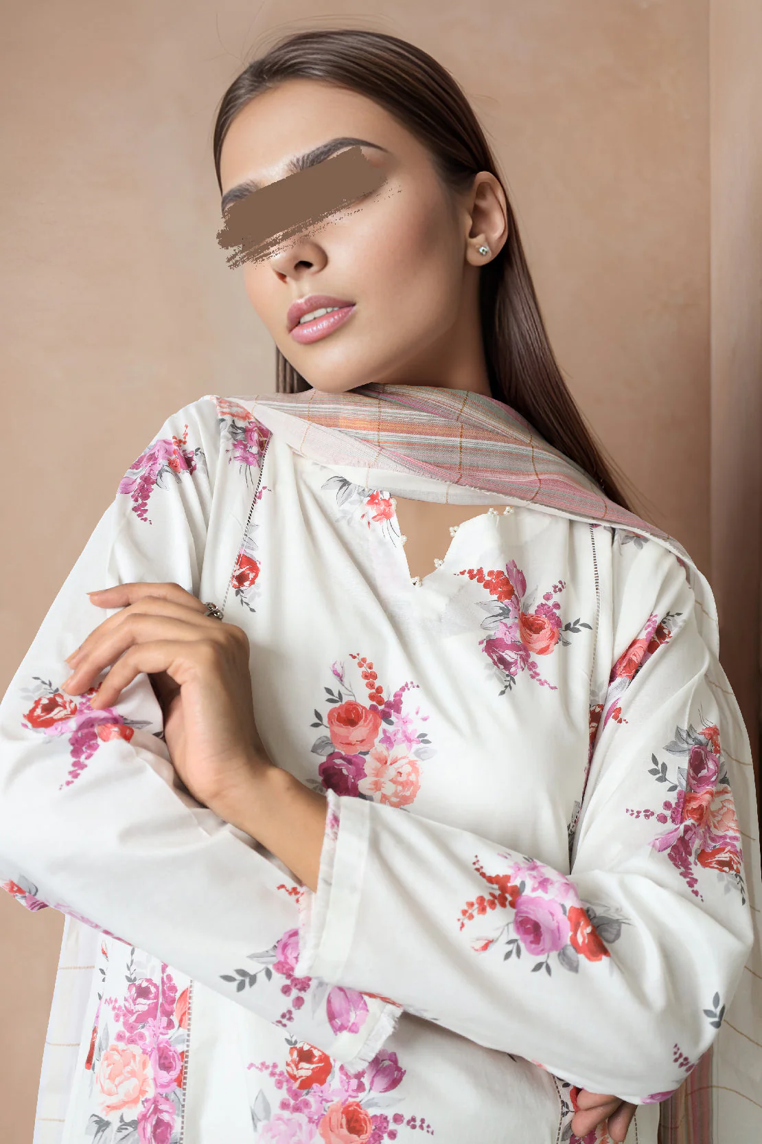 Unstitched Printed Lawn 2 Piece (Shirt/Dupatta) - Image 3