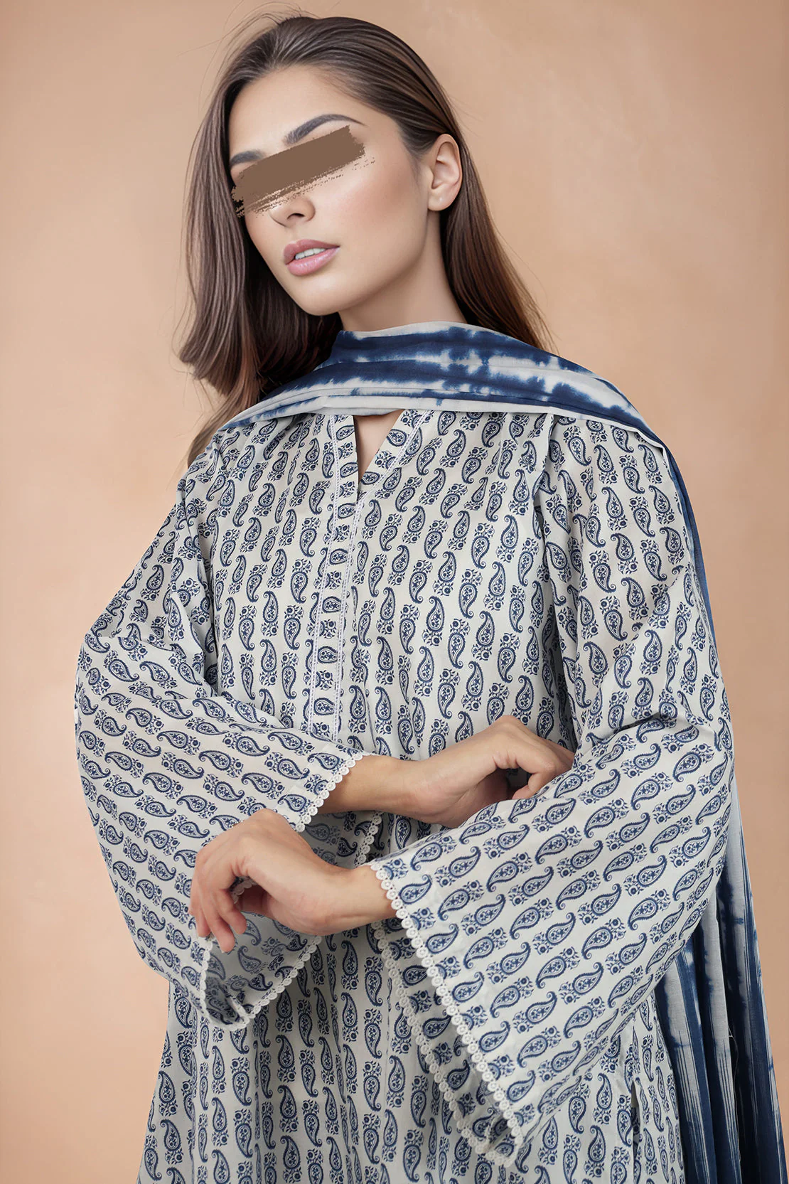 Unstitched Printed Lawn 2 Piece (Shirt/Dupatta) - Image 2