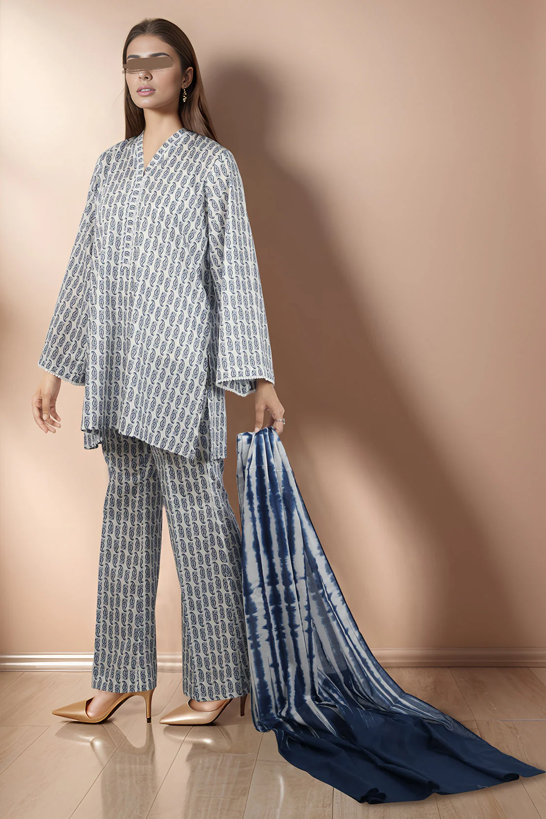 Unstitched Printed Lawn 2 Piece (Shirt/Dupatta) - Image 3