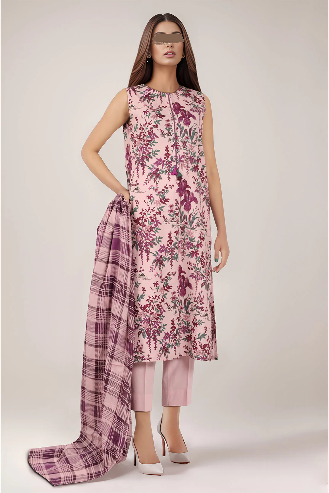 Unstitched Printed Lawn 2 Piece (Shirt/Dupatta)