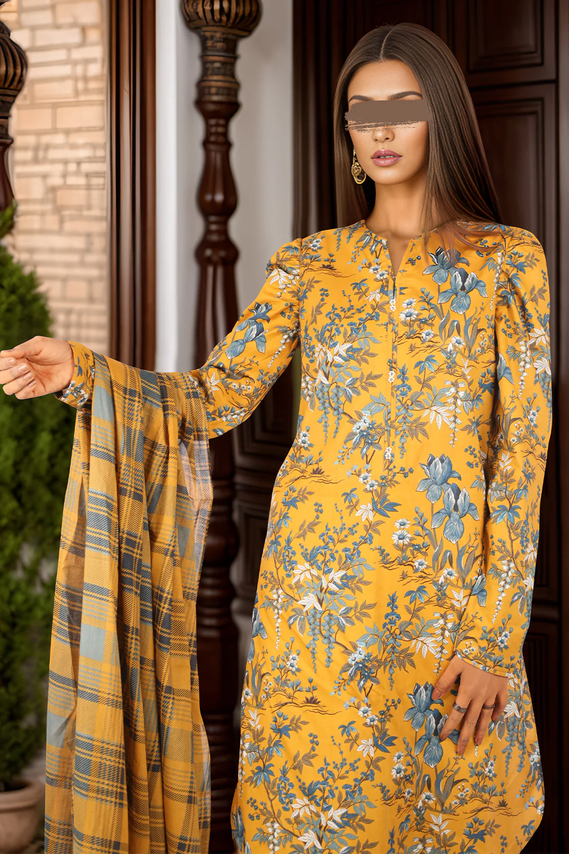 Unstitched Printed Lawn 2 Piece (Shirt/Dupatta) - Image 2