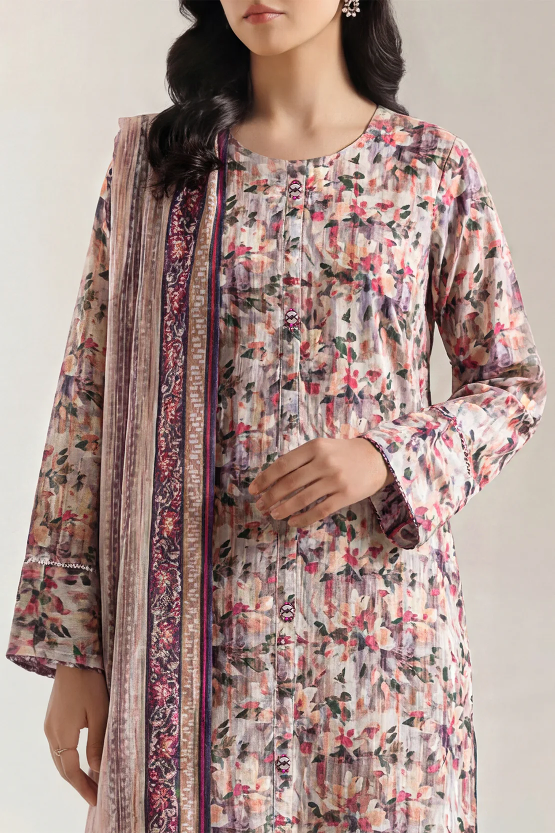 Unstitched Printed Lawn 2 Piece (Shirt/Dupatta) - Image 3