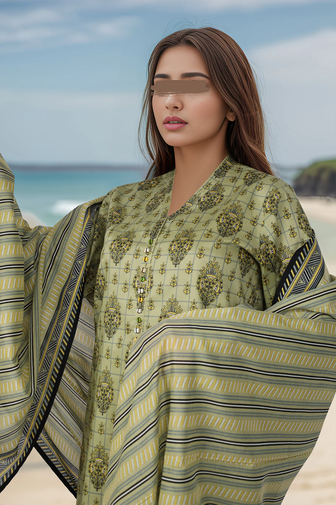 Unstitched Printed Lawn 2 Piece (Shirt/Dupatta) - Image 4